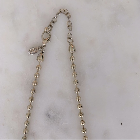 Club Monaco Gold Necklace with Yellow Stones - Picture 2 of 3